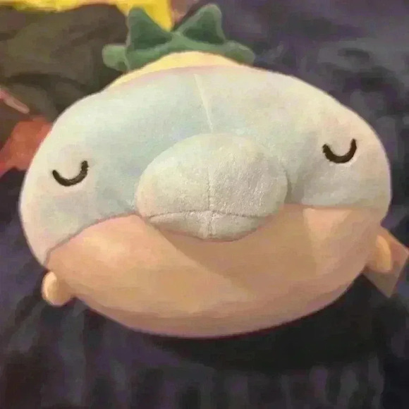 Cooling Hug Pillow - dolphin pineapple NWT - Picture 1 of 4